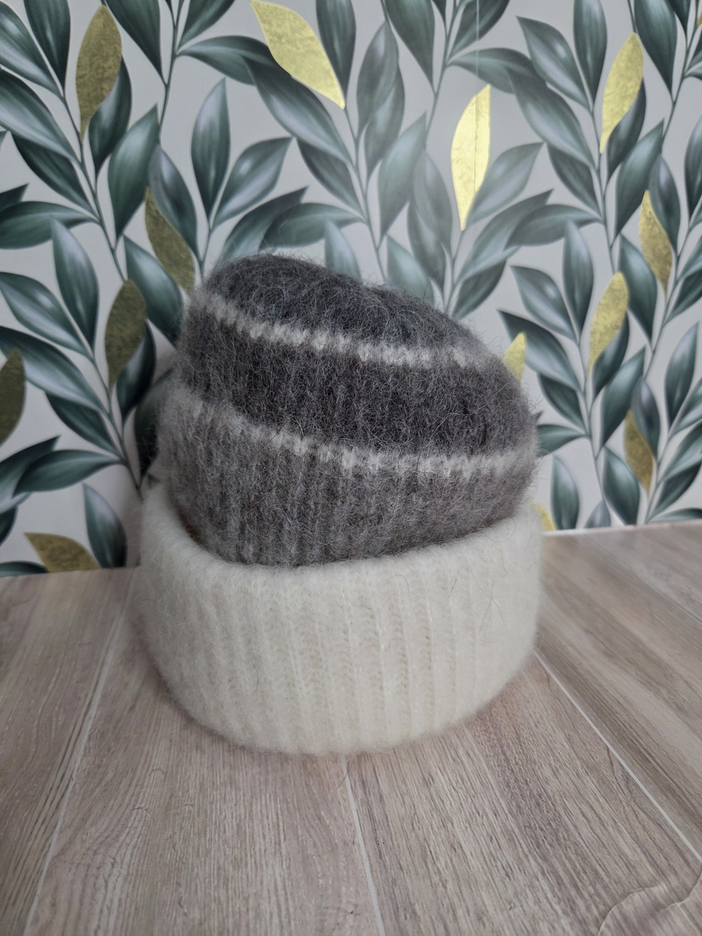 Vintage Rammagerdin Viking Wool Icelandic Beanie Hat 100% Pure Wool Striped
